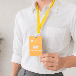 ชุดสายคล้องบัตรพร้อมป้ายห้อยคอ พิมพ์ลายหน้าหลัง (ขนาด 7x10 ซม.)