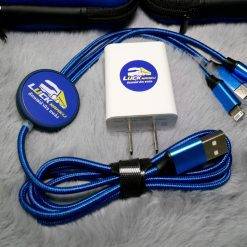 ชุดของขวัญสายชาร์จ 3 in 1 พร้อม Adapter 5V2A และกระเป๋า EVA สกรีนโลโก้